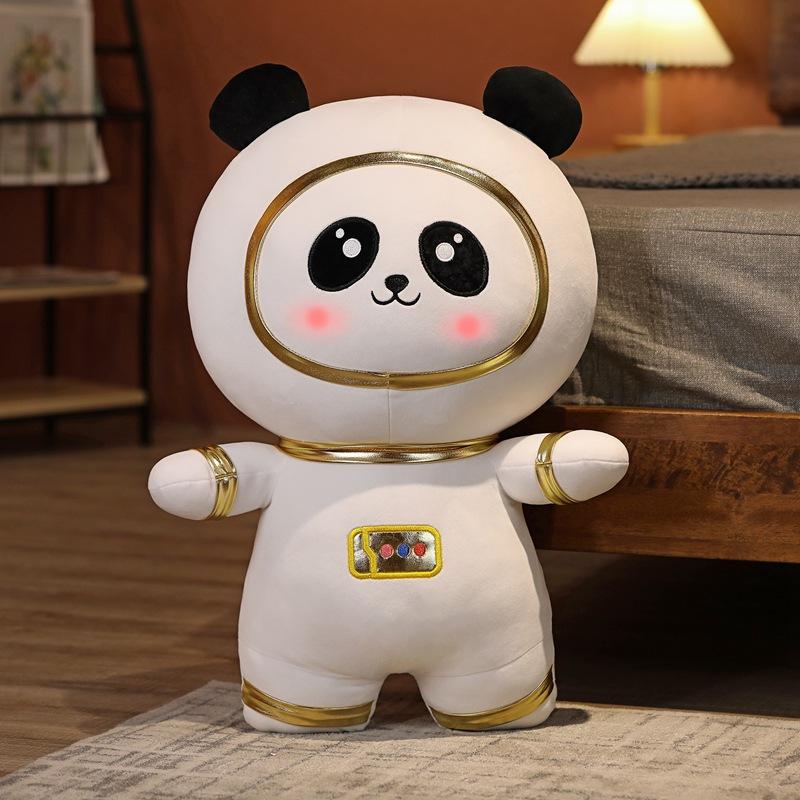 

Cute panda astronaut doll plush toy chubby panda doll kindergarten baby soothing doll 35cm（0.3kg）