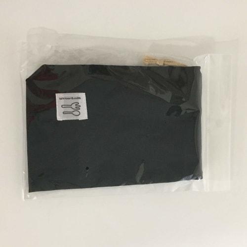 Nakano Lunch Drawstring Bag, Bitter & Milk Black, Approx. 27cm W x 17cm H x 10cm D, Linen/Cotton Material, Quick-Drying, BM-122K, 1 Bag (Pack of 1)