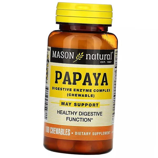 

Папаин и комплекс пищеварительных ферментов, Papaya, Mason Natural 100таб (69529008) 100tab