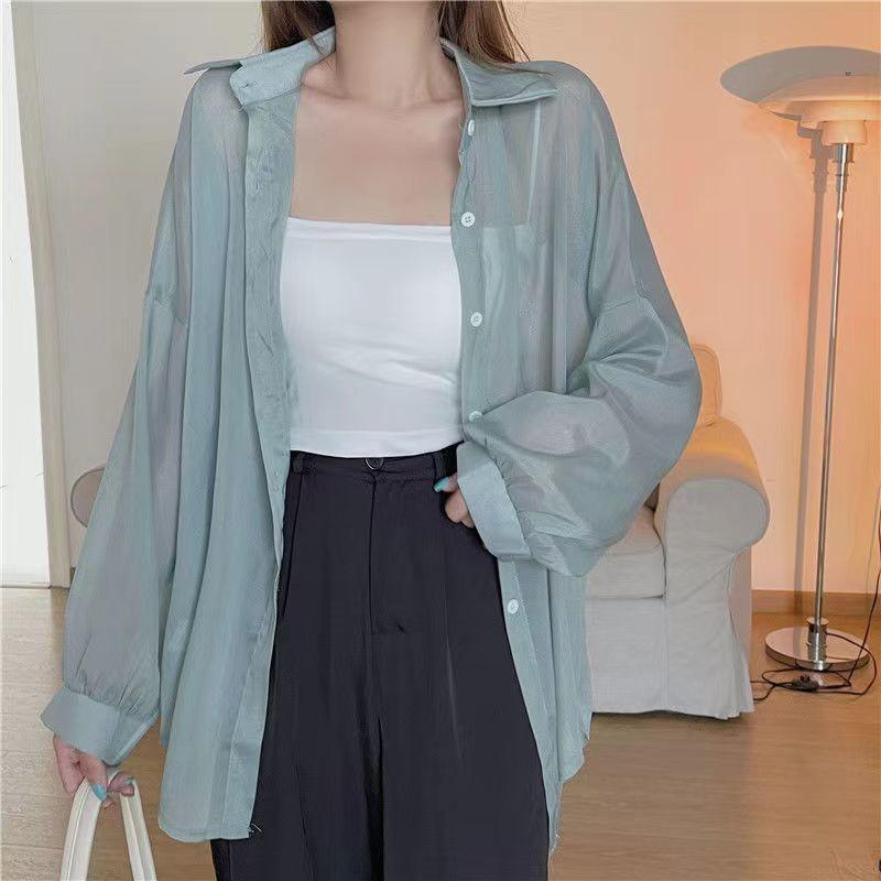 Sun Protection Clothing Thin Coat Women's New Summer Loose Breathable Ice Silk Chiffon Shirt