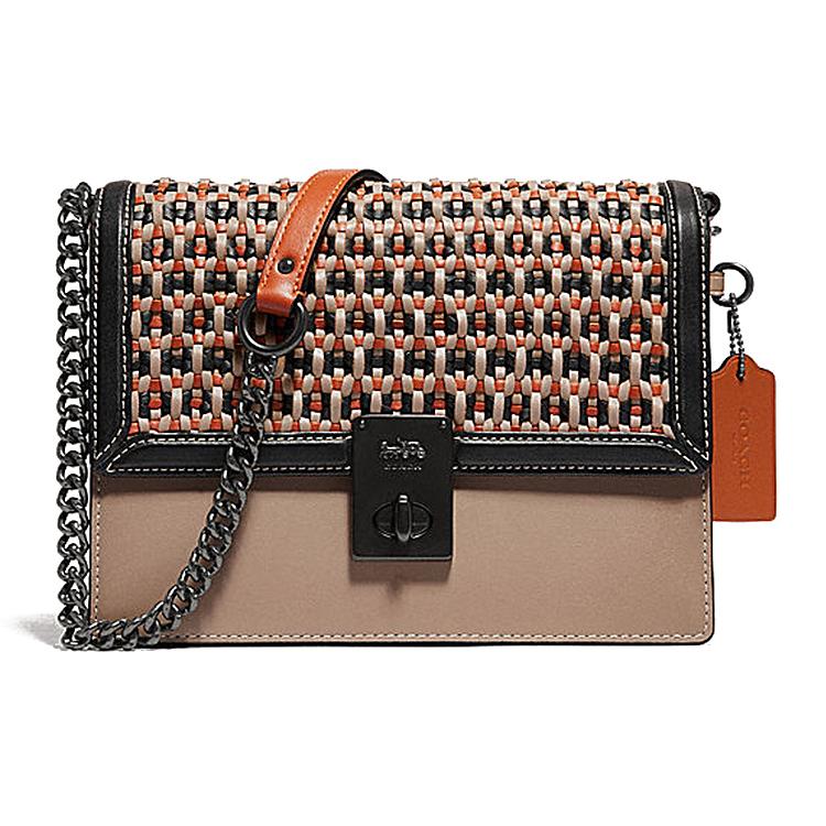 

New COACH Hutton Cowhide Leather Small Square Bag One Shoulder Handbag Crossbody Bag Regular Women s Brown 615-V5TAP 21.6*5.6*16.5CM