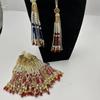 Handmade Wedding Groomsmen Hanfu Embroidery Zipper Tassel Cheongsam Pendant Diy Hairpin Bead Stringing Adult Alloy  Glass