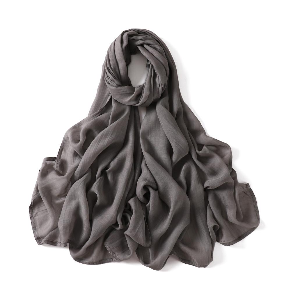 New Cotton Linen Scarf For Women Girls Students Autumn Winter Solid Color Long Scarves Soft Viscose Shawl Female Wrap Shawls