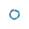 Vlen Boho Stackable Rings for Women Dainty Natural Stone & Gold Beaded Stacking Rings Minimalist Bohemian Jewelry Daily Gifts