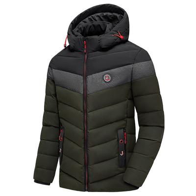 Winterkleidung aus Baumwolle für Herren, warme Kleidung aus Baumwolle, farblich passende, abnehmbare Baumwollkleidung mit Kapuze