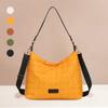 New fashionable and simple shoulder women's bag trendy rhombus geometric underarm bag large capacity oblique span bag yellow