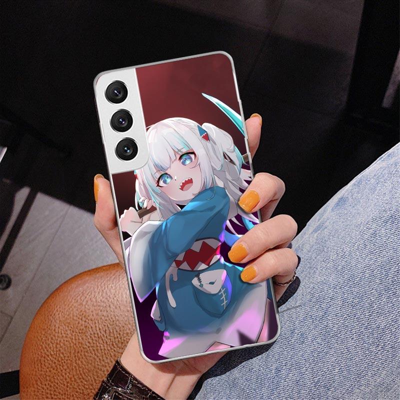 Gawr Gura Hololive Anime Phnoe Case for Samsung Galaxy S26 S25 Edge S23 S24 Ultra S22 Plus S21 S20 FE Unique Cover Soft Coque Ga