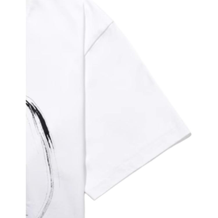 Uniqlo Casual Versatile Solid Color Printed Round Neck Short Sleeve T-Shirt Unisex Tops White UQ472518000