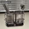 Wall-Mounted Chopstick & Spoon Holder - Multifunctional, Punch-Free Kitchen Storage Rack