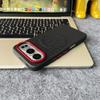Magnetic Nylon Woven Phone Case For Honor 600 Pro 500 Pro Coque For Magsafe Wireless Charging Metal Buttons Matte Leather Cover