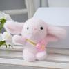 Rabbit Plush Flower Keychain Cartoon Pendant Backpack Decorations Gift Kids