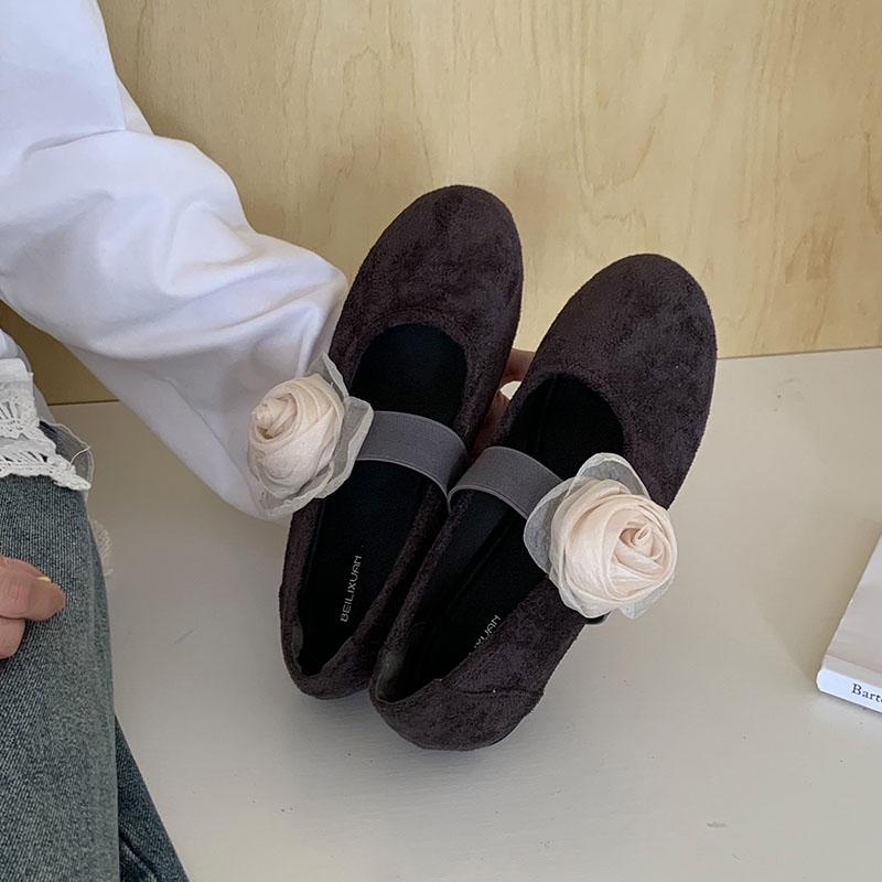 

Fashion Female Shallow Footwear Round Toe Ladies Flats Slip On Shoes Soft Fashion Flower Women Mary Janes Flats Shoes 35 серый