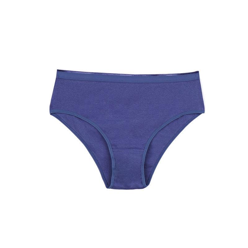 Women's New Summer Cotton Anti-bacterial High Elastic Half Package Hip Mid-waist Triangle Briefs