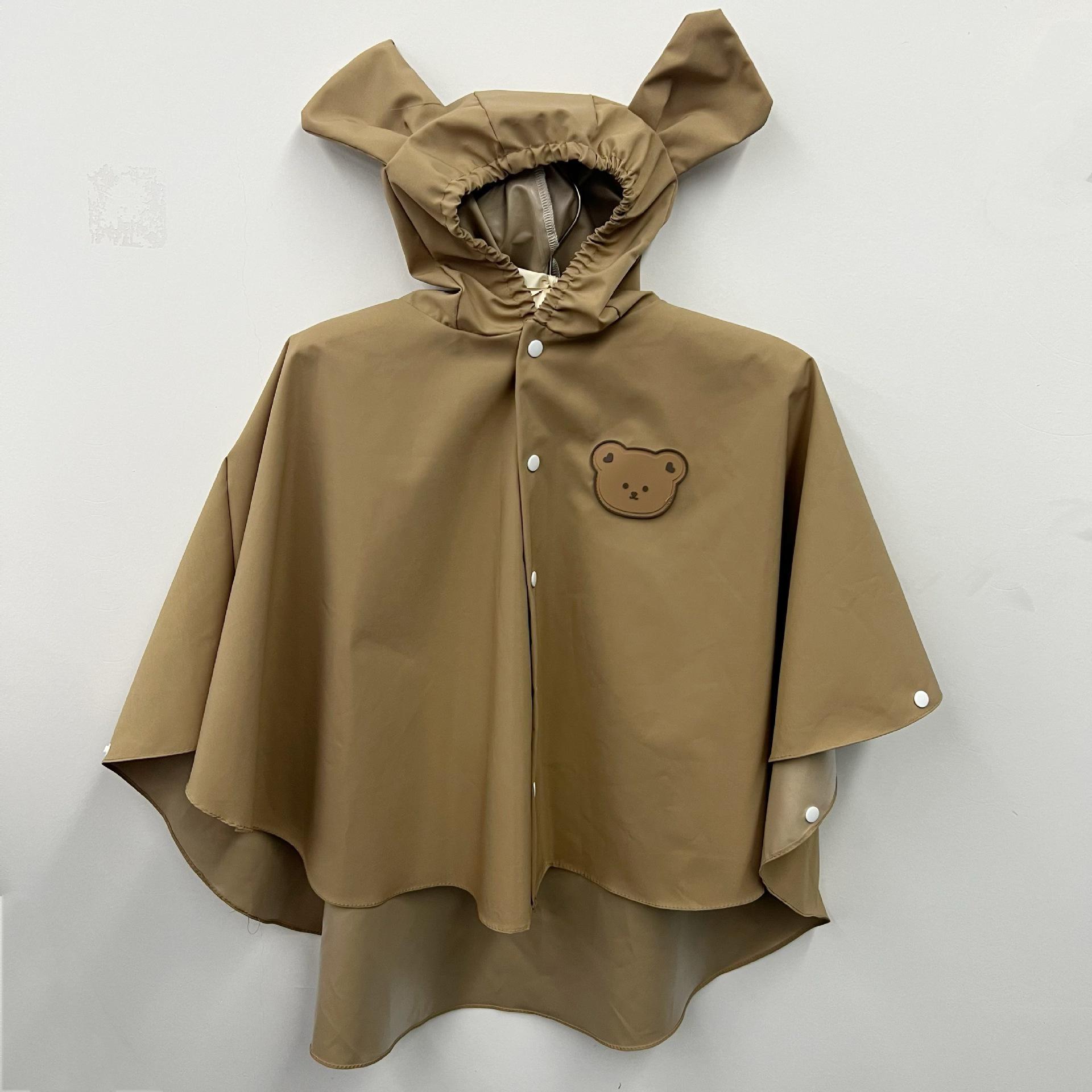 

Дитячий плащ-дощовик з капюшоном та мультяшним ведмедиком для дітей дитячого садка та початкової школи