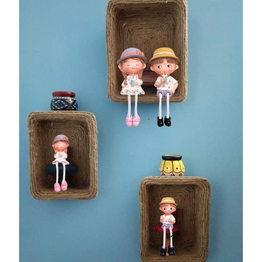 1 Set Hanging Legs Romantic Couple Showpiece | Cute Boy &Girl Gift for Him/Her, Mother's Day, Home Décor, Living Room