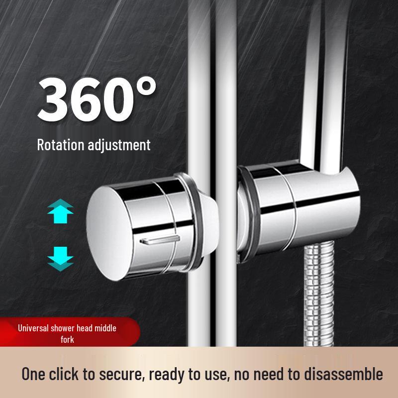Adjustable No-Drill Shower Head Holder with Sliding Sleeve