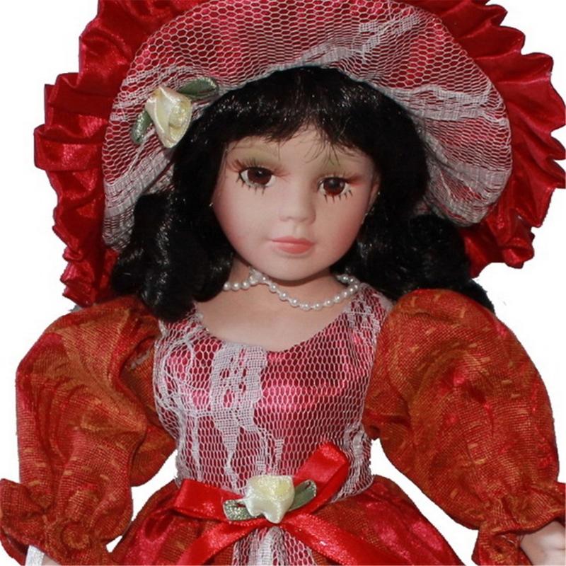Collectible Victorian Doll Porcelain Doll Ceramic Female Doll Delicate Realistic Doll Desk Display Centerpieces