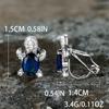 Orecchini a clip con charms a forma di tartaruga bianca ovale carini, colore argento, per matrimonio, da donna