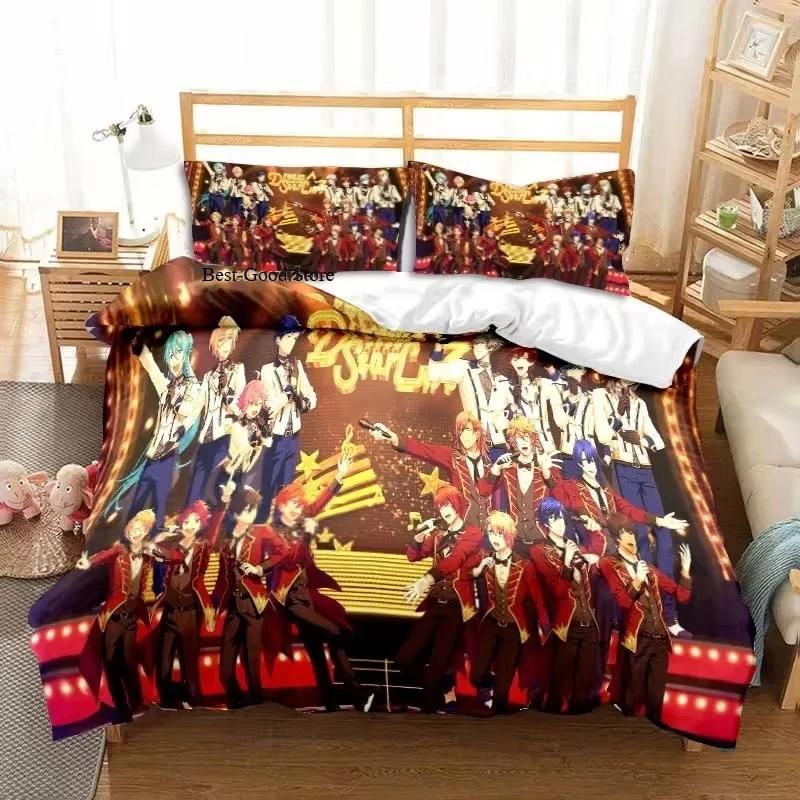 New Anime Rock Band Ensemble Stars All Season Twin Bedding Set 3 Piece Comforter Set Bed Duvet Cover Double King Comforter Cover