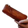 High-end Leather Pencil Case, Pen Storage Bag, Creative and Durable Zipper Stationery Bag