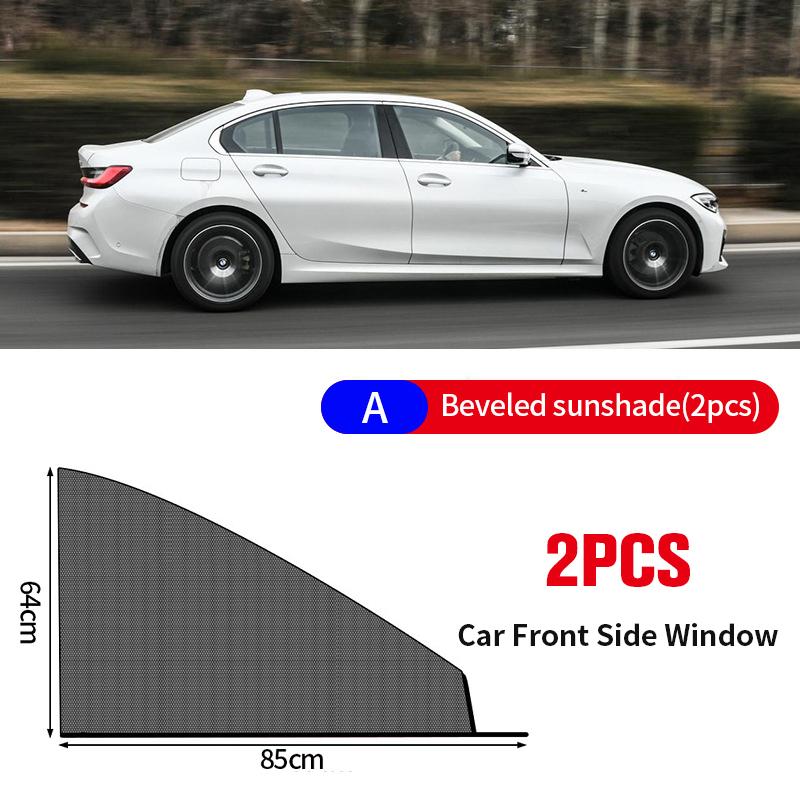 4-Piece Car Side Window Shade UV & Insect Resistant Universal Mosquito Net Breathable Mesh for Privacy Shades Screen Visor Cover
