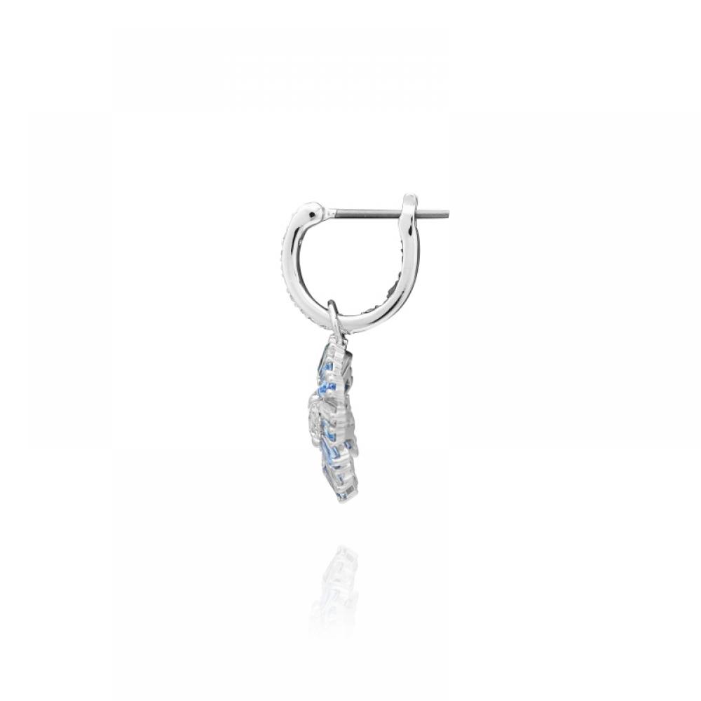 Swarovski 5680016 Idyllia Flower Hoop Drop Earrings