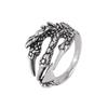 New Retro Creative Dragon Claw 925 Sterling Silver Fashion Personality Dark Trend Cool Animal Opening Rings   R354