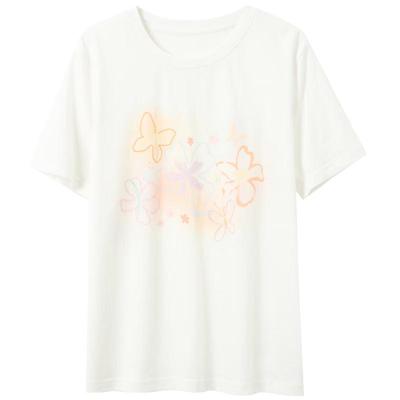 Sancai 2026 Sommer Blumenprint Rundhals T-Shirt