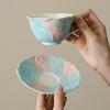 Underglaze hand-painted orchid ceramic kung fu tea set cover bowl teapot master cup tea cup tea cup pot bearing coffee cup