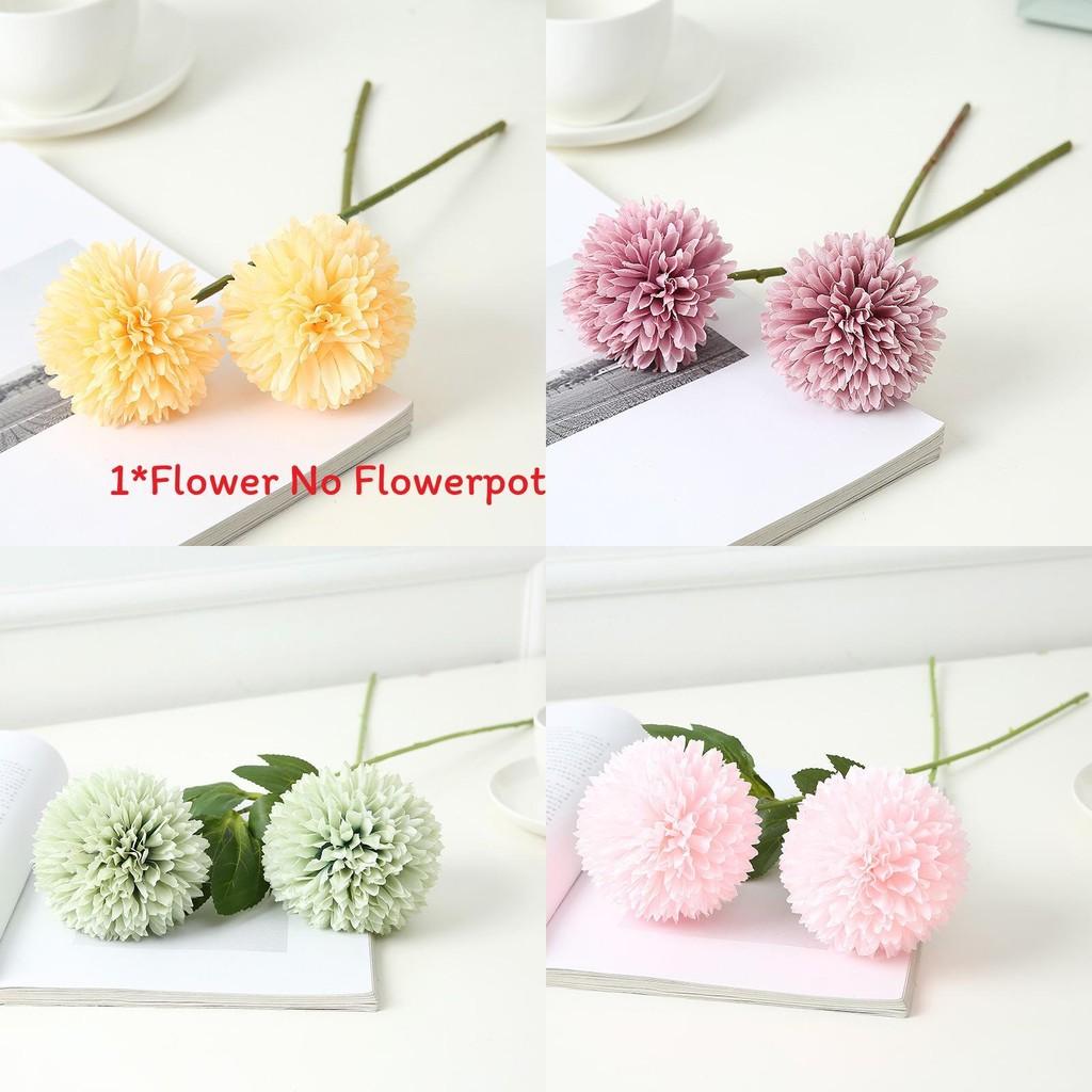 Fake Floral Ball Chrysanthemum Silk Flower For Party Decor And Photography Props