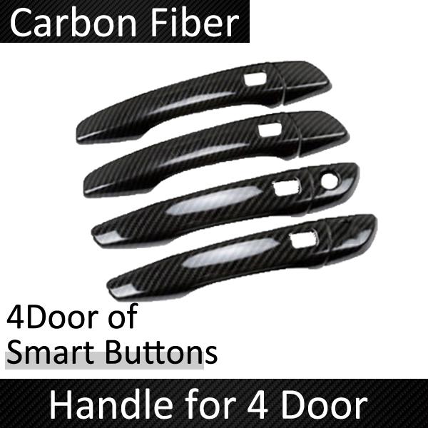 For Opel Corsa F     Carbon Fiber Outer Door Handle Cover Car Decoration Protective Accessories Styling Stickers