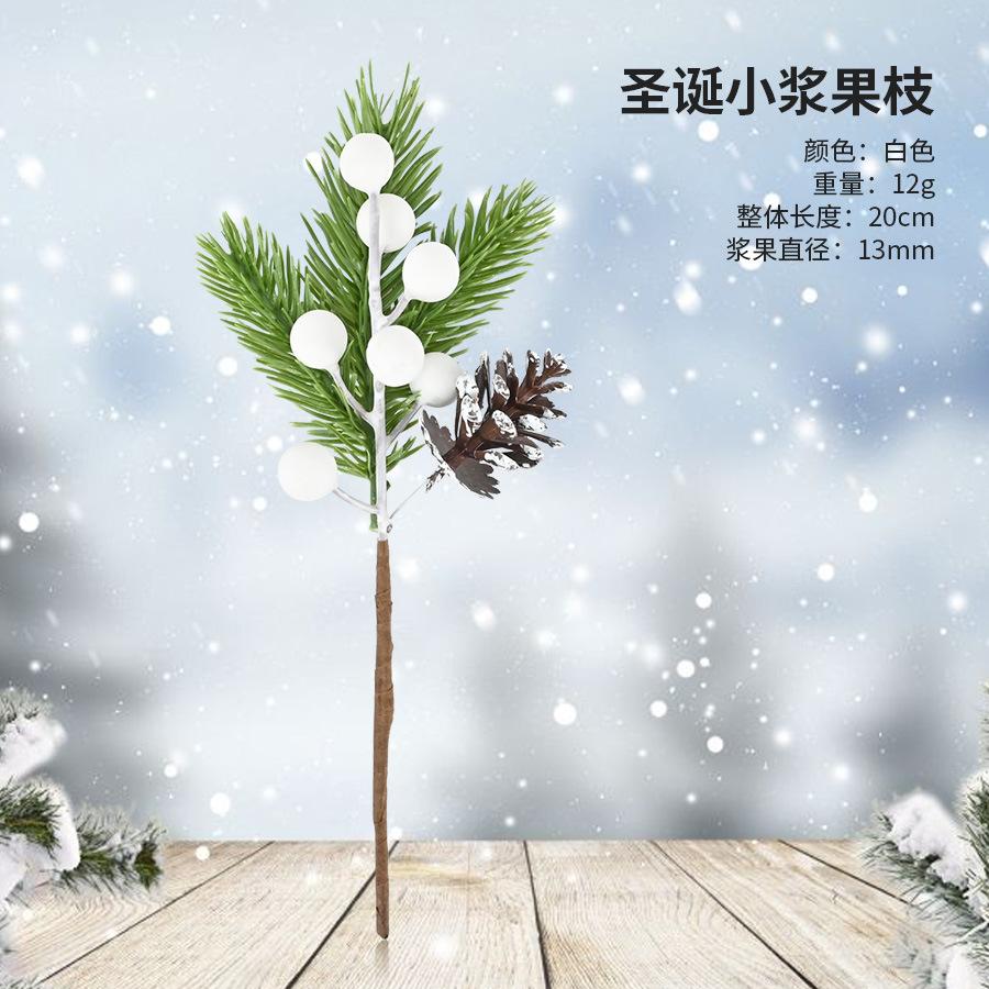 

Материал для рождественского венка своими руками, аксессуары для рождественской елки, сосновые иголки, сосновые шишки, искусственные ягоды, черенки красных фруктов белый