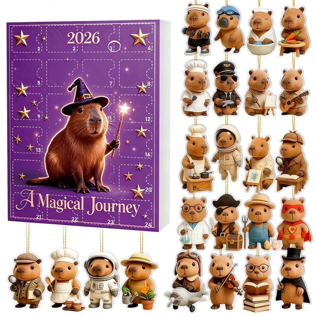 Christmas Advent Calendar Pendant Set - 2D Flat Hanging Ornaments for Holiday Countdown