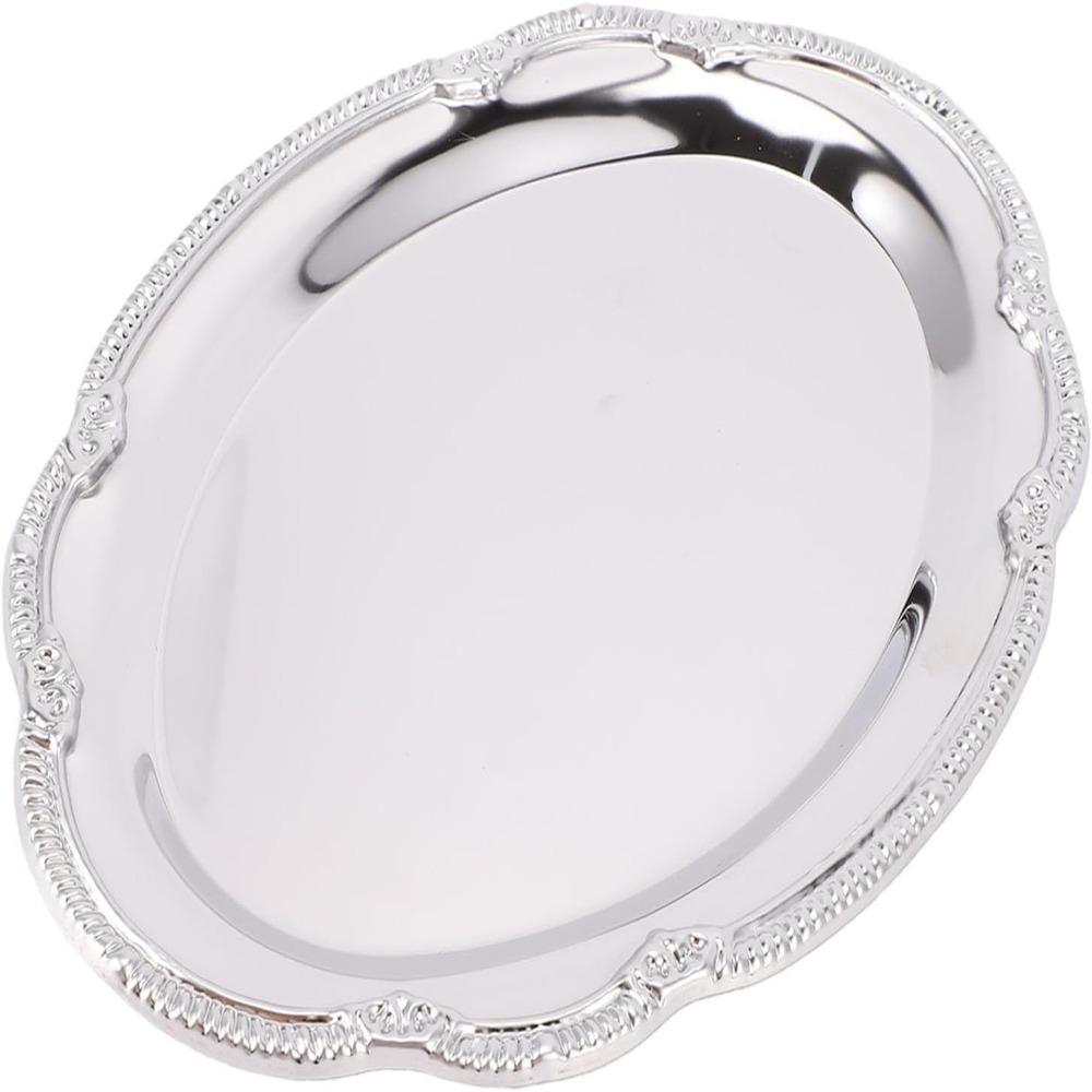 Oval Serving Tray Smooth Polished Food Platter Organizer Tray Storage Tray Snack Serving