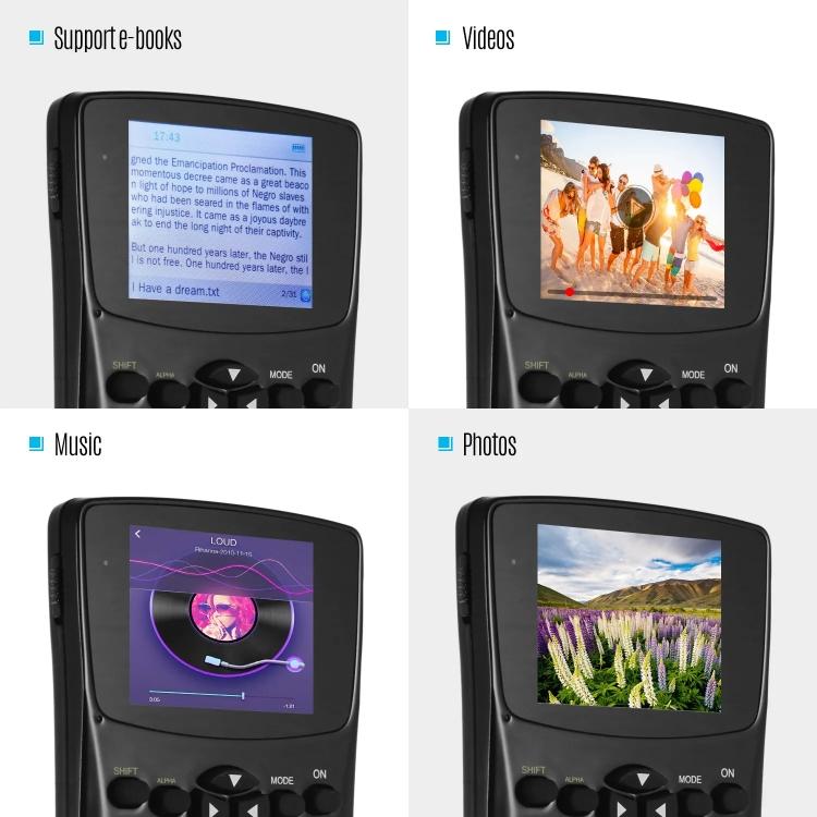 Multi-function Portable 2.4 inch Display Screen Scientific Calculator, Support Sound Recording / Radio / Music & Video Playing / Picture Browsing