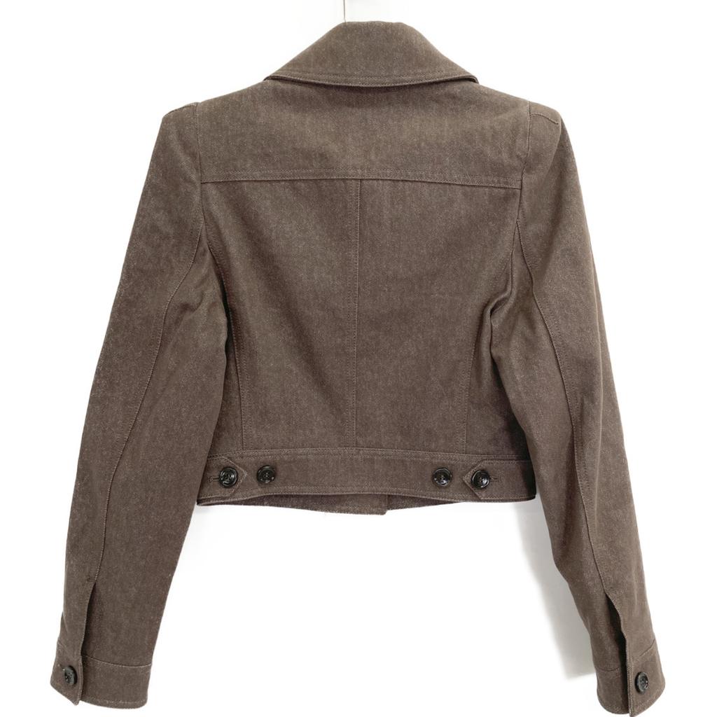 Max Mara [Excellent Condition/25 Stainless Steel] 25110410136/25111310136 Carpa Denim Short Jacket/Pants Suit Setup Jacket 34/Bottoms 36 BrownUsed