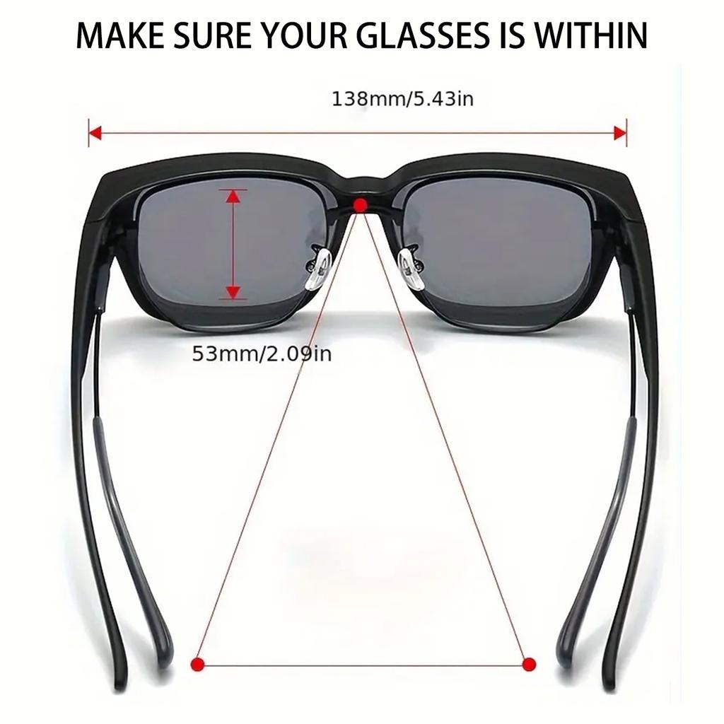 UV Protection That Can Be Worn over Other Glasses Square Shades Wrap Around Polarized Fit Over Glasses Sunglasses VOPHA