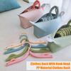 Folding Clothes Rack with Hook Head Round Head Anti-Slip Groove Design Storage