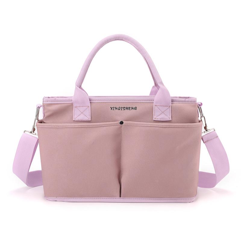 

Многофункциональная холщовая сумка для мамы и малыша: Изолированный держатель для бутылки и подвеска на коляску