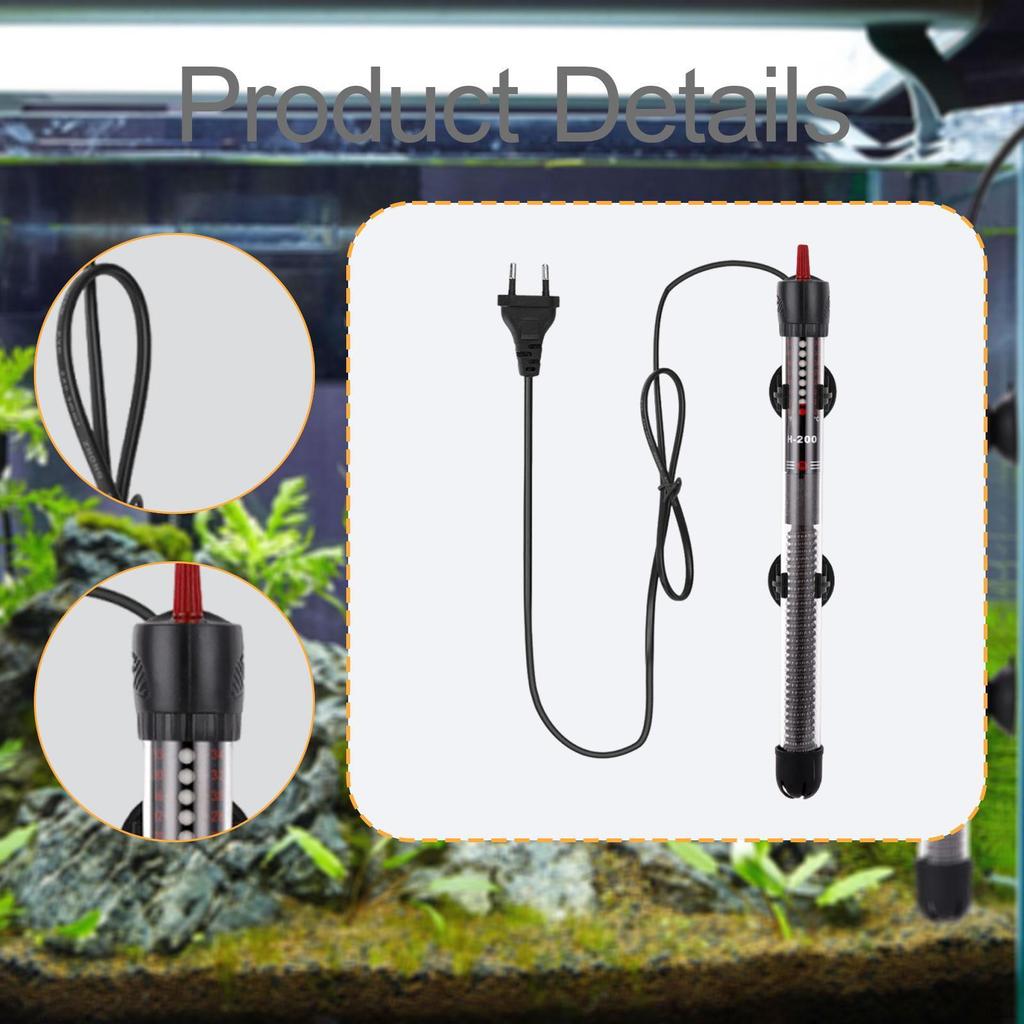 Fish Tank Heater Aquarium 300W Sturdy with 2 Suction Cups Heating Rod