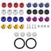 Multiple Colors Universal Front Rear Bumper Trunk Quick Release Fastener Kit with Release Tabs and O-Ring For Racing Drifting