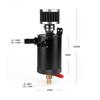 2-Port Billet Aluminum Oil Catch Can with Breather Air Filter, Universal Car Modification Oil Separator