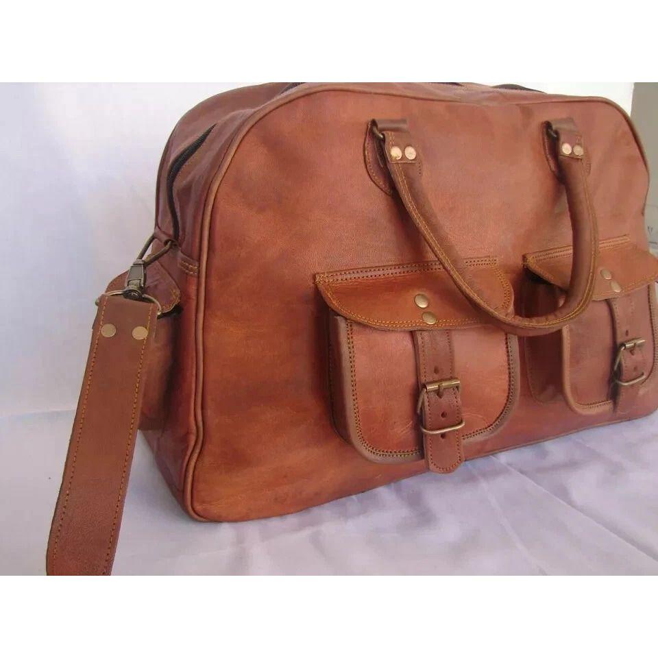 New HANDMADE LEATHER BRIEFCASE GENUINE MESSENGER BAG SHOULDER BAG