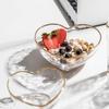 Heart Shaped Glass Heart Bowl Love Heart Candy Trays Simple Fruit Plate  Fruits Salad