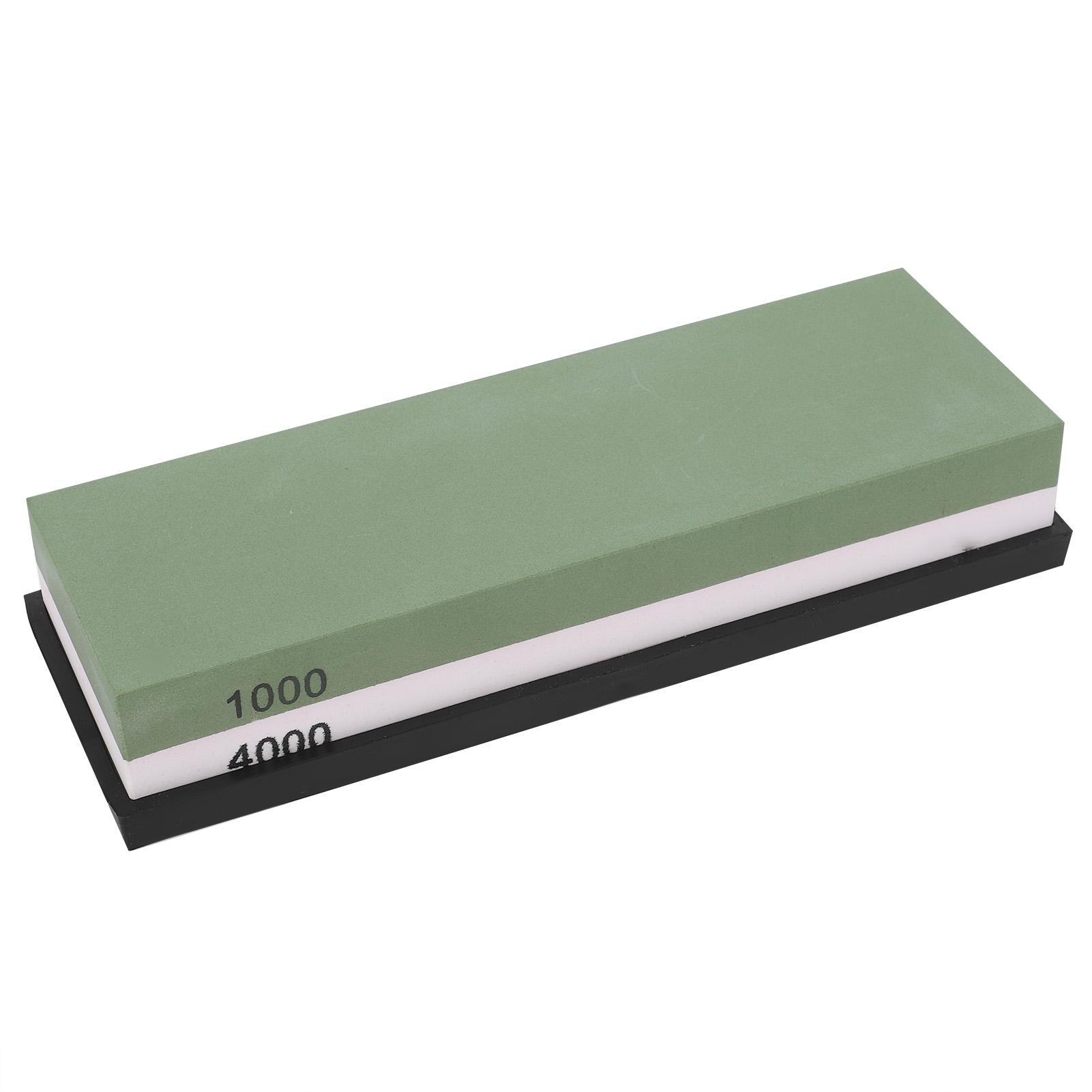 

Knife Sharpener Stone White Fused Alumina Home Double Sided with Base 1000 4000 Mesh