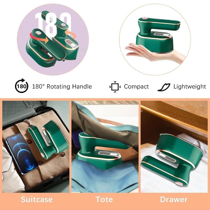 Handy Foldable Ironing MachineDevice Portable Garment Steamer Handheld Iron for Quick Fabric Steam RefreshsClothes 100ml