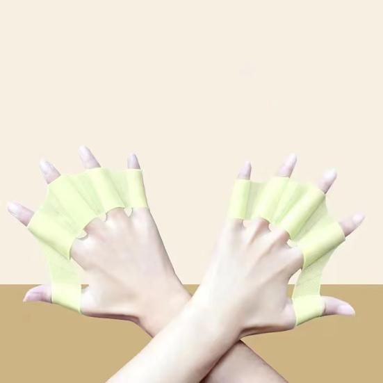 1 Pair Silicone Swimming Hand Fins Kids Adults Beginner Professional Aquatic Swim Training Fins Webbed Flippers Palms Swim Gear