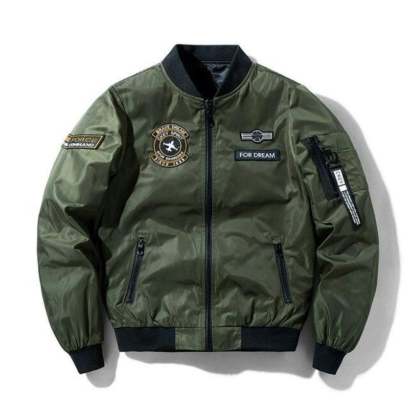 Giacca Locomotiva Uomo Primavera Autunno Giacca a Vento Cappotto da Pilota Militare Uomo Giubbotti Antivento Cargo Taglia Plus Giacca Casual