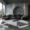 Modern Round Rug Nordic Geometric Living Room Carpet Luxury Bedroom Decor Anti Slip Mat for Rocking Chair