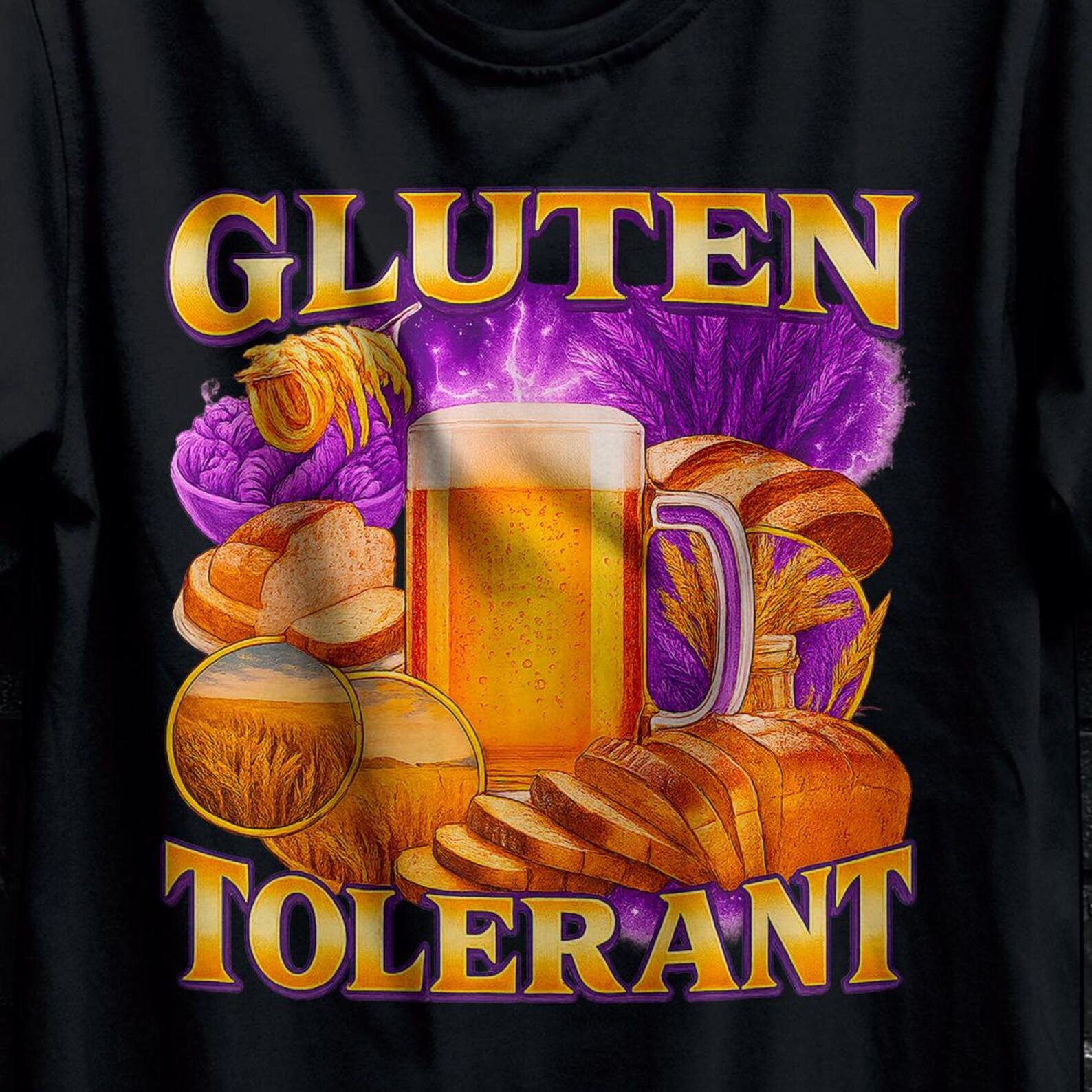 Gluten Tolerant Funny Meme Gift Shirt,Gluten Free Cookies Tee,Celiac Disease Shirt For Man, My Tummy Hurts TShirt,Gift For Gluten Intolerant L